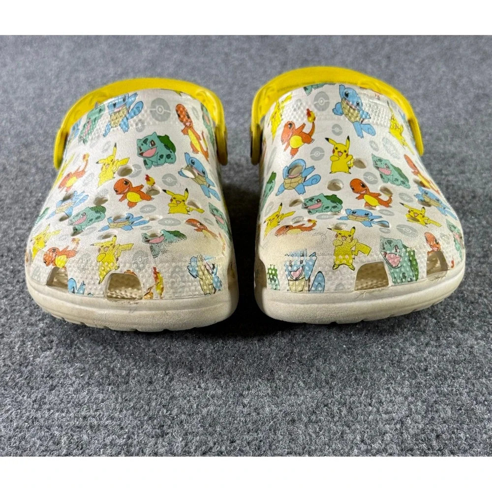 Crocs Classic Pokemon Clog Kids White Yellow Pikachu Squirtle Size M6‎ W8